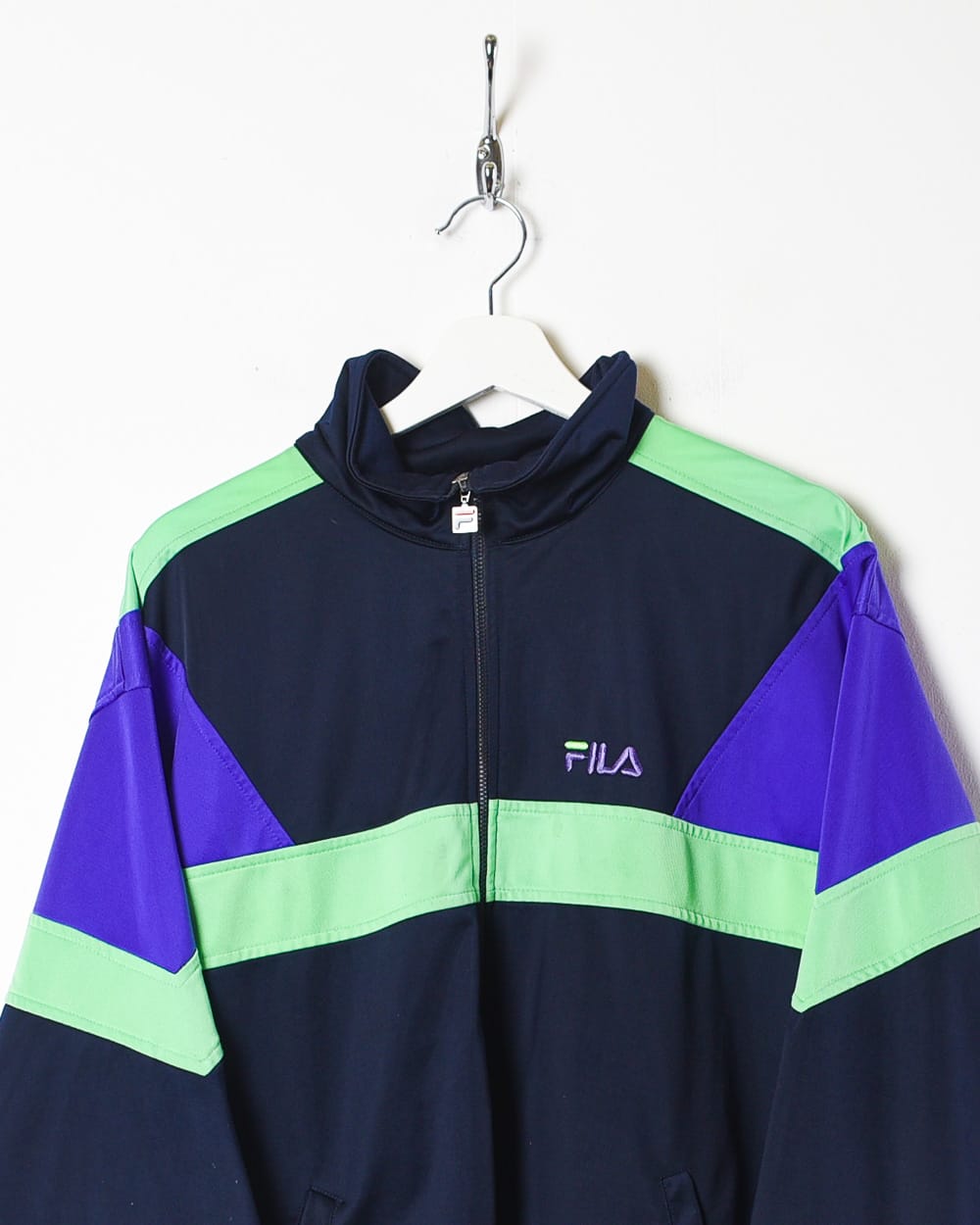 Navy Fila Tracksuit Top - X-Large