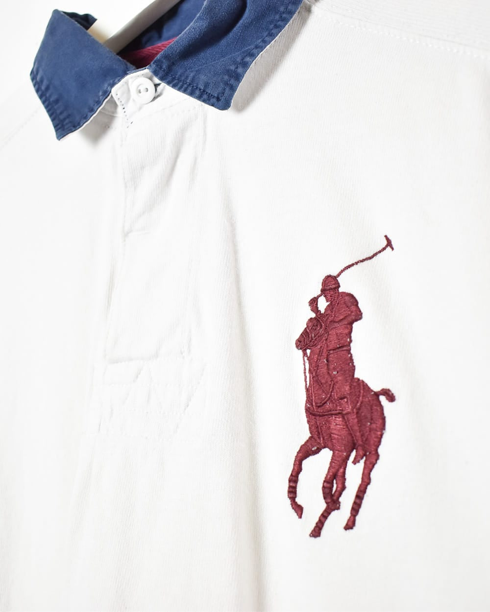 White Polo Ralph Lauren Rugby Shirt - Medium