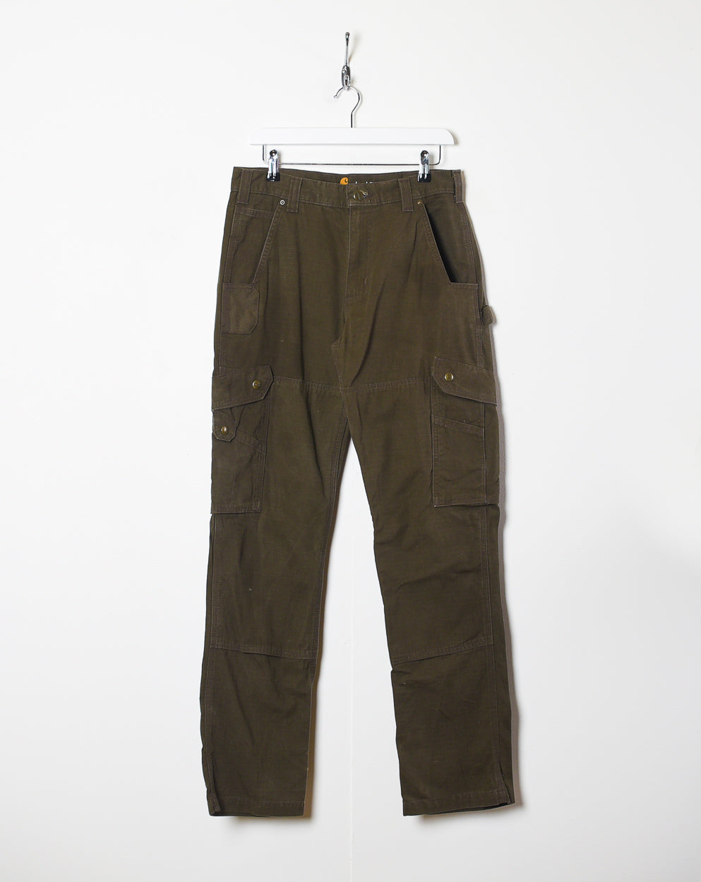 Brown Carhartt Double Knee Carpenter Cargo Jeans - W32 L34