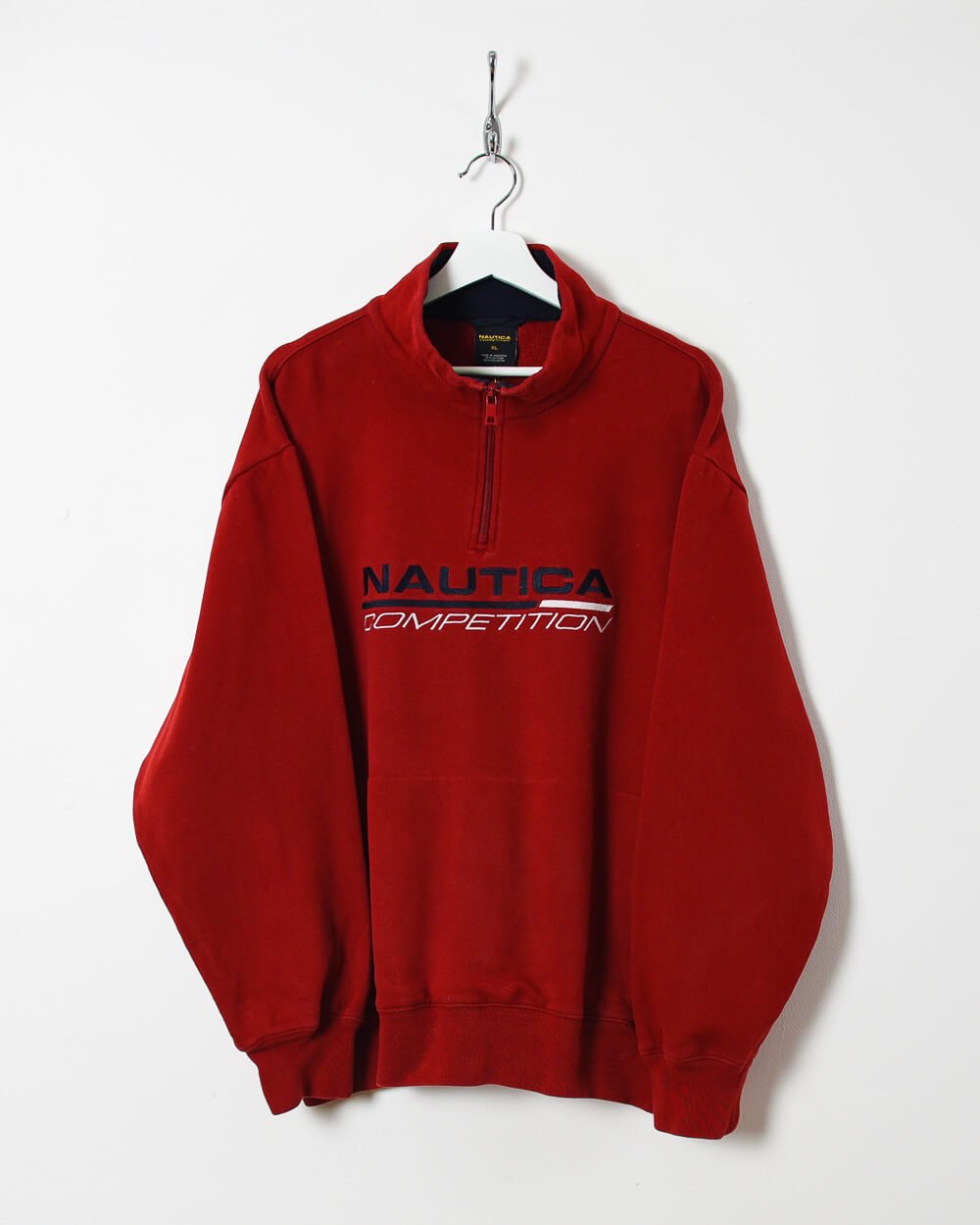 Maroon Nautica Competition 1/4 Zip Sweatshirt - X-Large