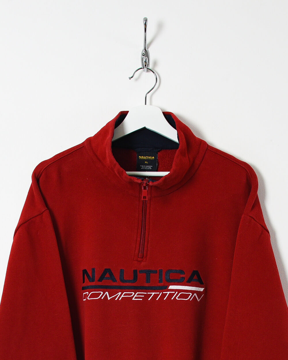 Maroon Nautica Competition 1/4 Zip Sweatshirt - X-Large