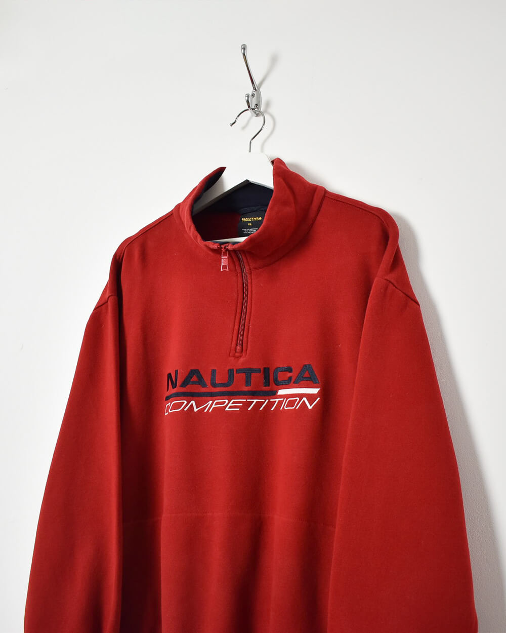 Maroon Nautica Competition 1/4 Zip Sweatshirt - X-Large