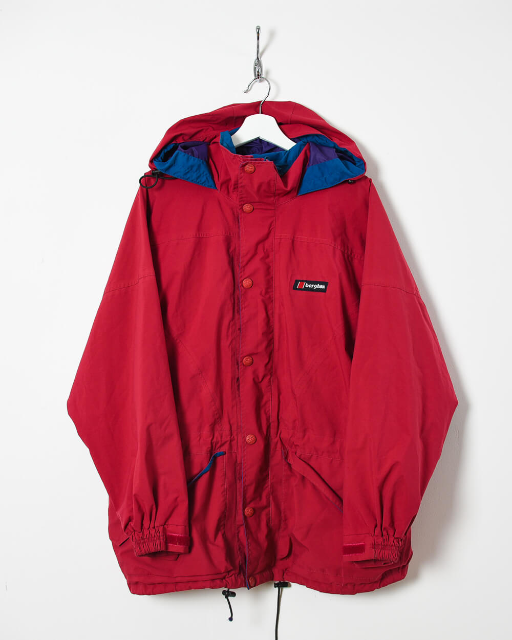 Red Berghaus Hooded Windbreaker Jacket - Large