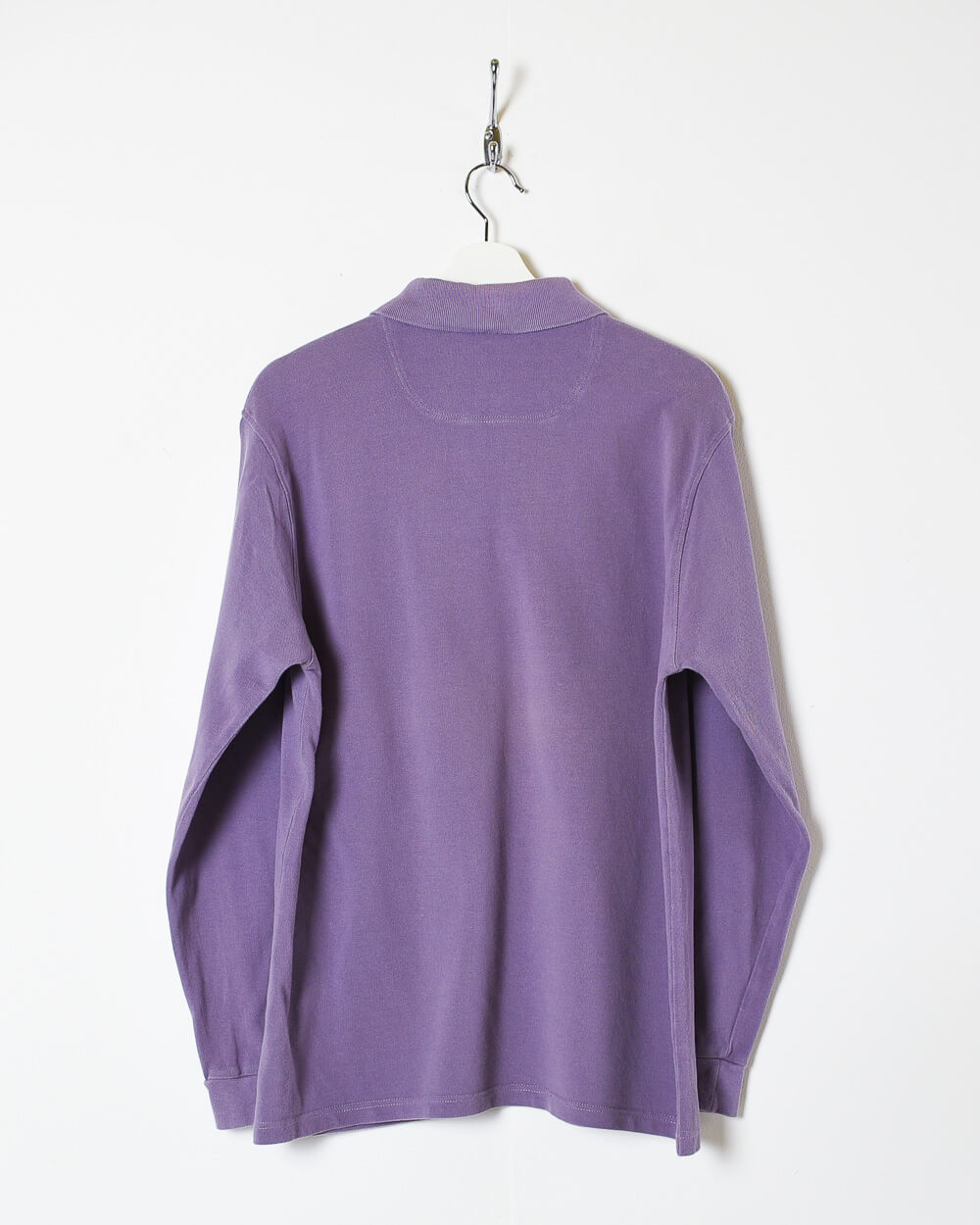 Purple Burberry London Long Sleeved Polo Shirt - X-Large