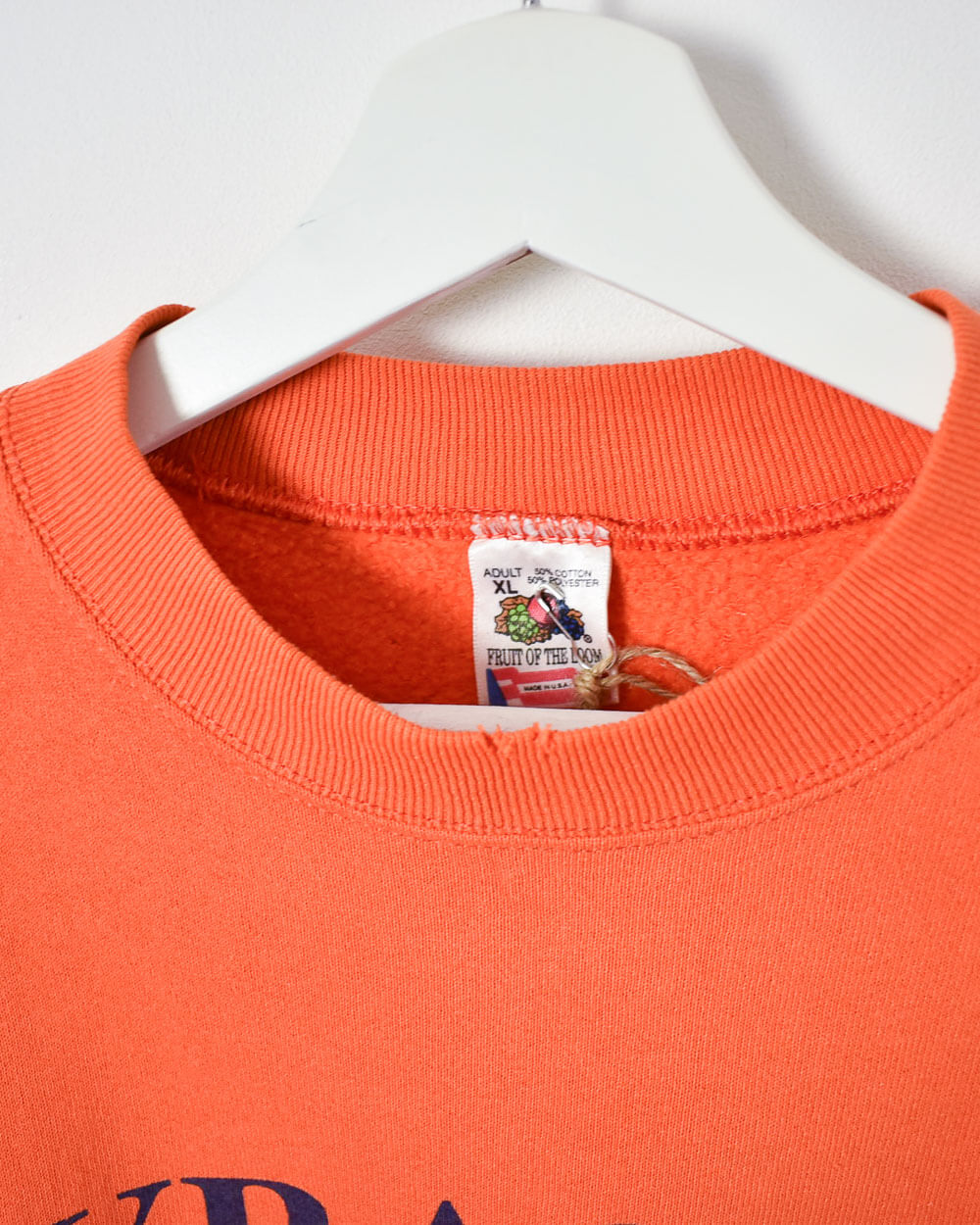 Orange Fruit of The Loom Syracuse University Sweatshirt - Large