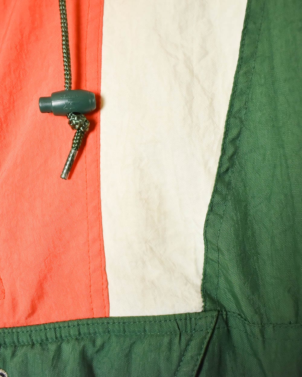 Green Starter Miami Hurricanes 1/4 Zip Hooded Quilted Jacket - X-Large