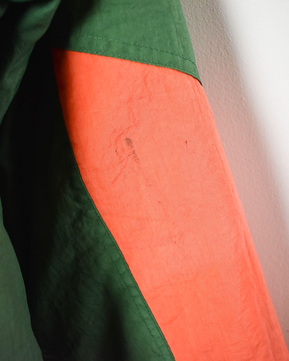 Green Starter Miami Hurricanes 1/4 Zip Hooded Quilted Jacket - X-Large