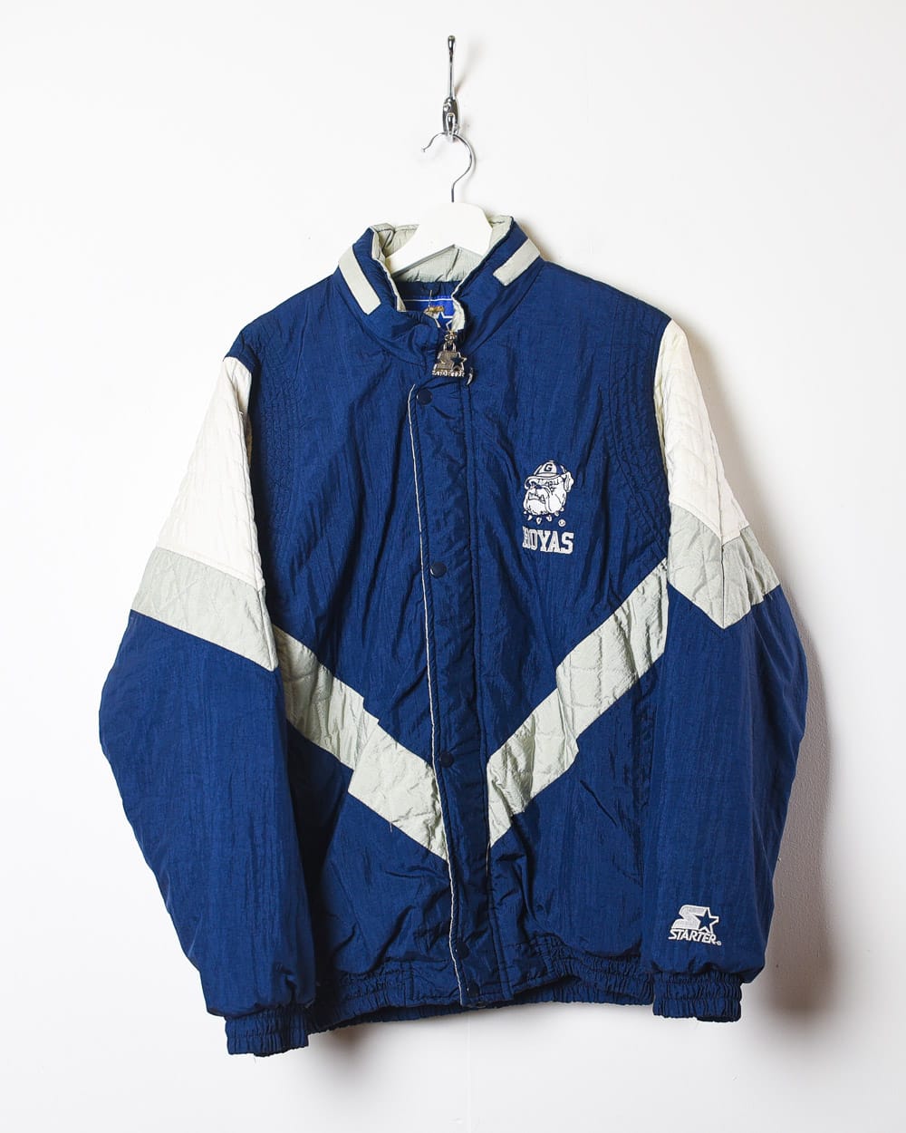 Navy Starter Georgetown Hoyas Quilted Jacket - Medium