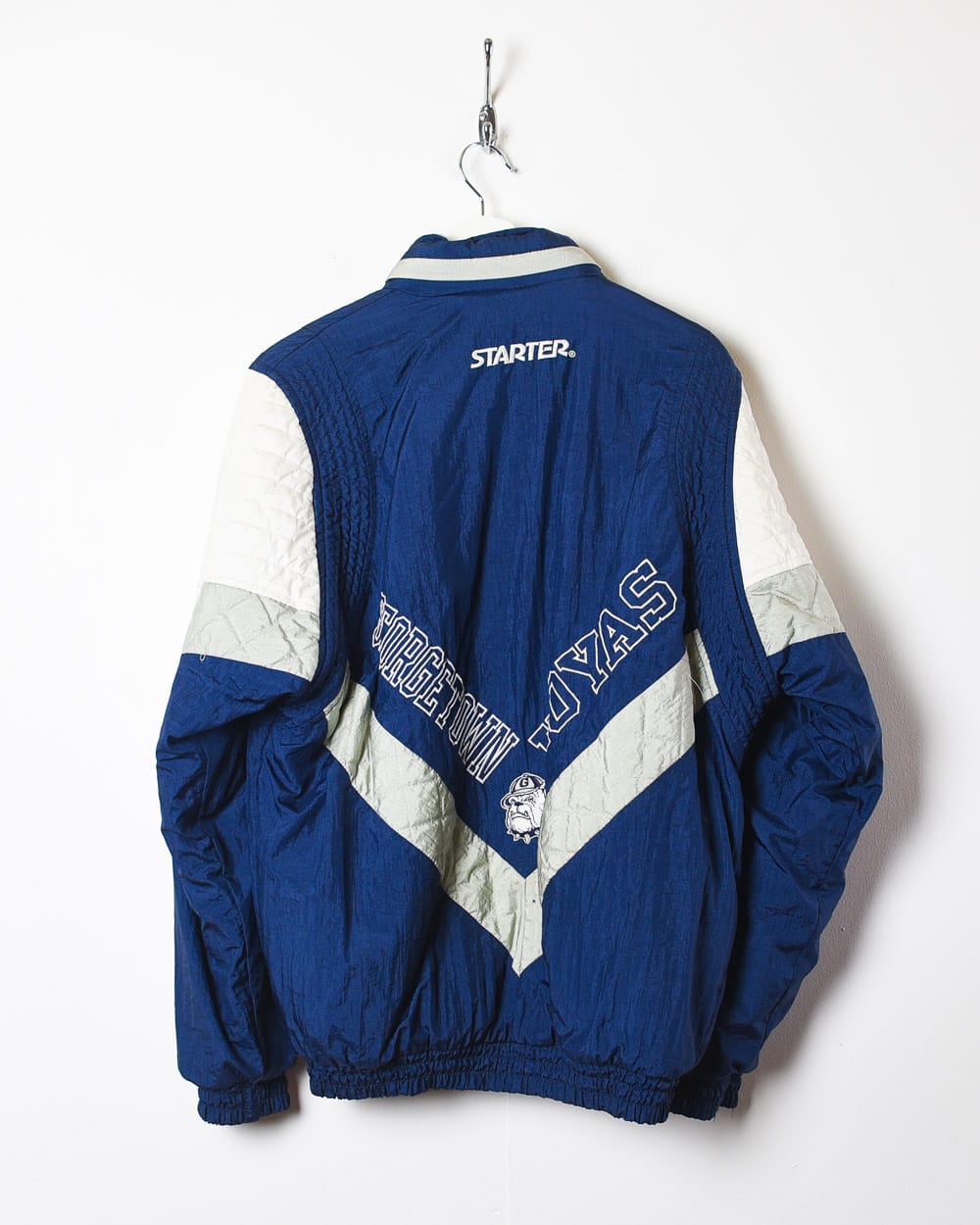 Navy Starter Georgetown Hoyas Quilted Jacket - Medium