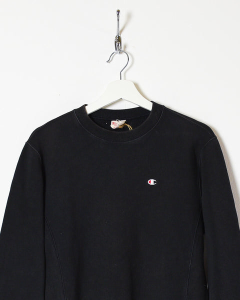 Vintage 10s+ Cotton Plain Black Champion Reverse Weave Sweatshirt ...