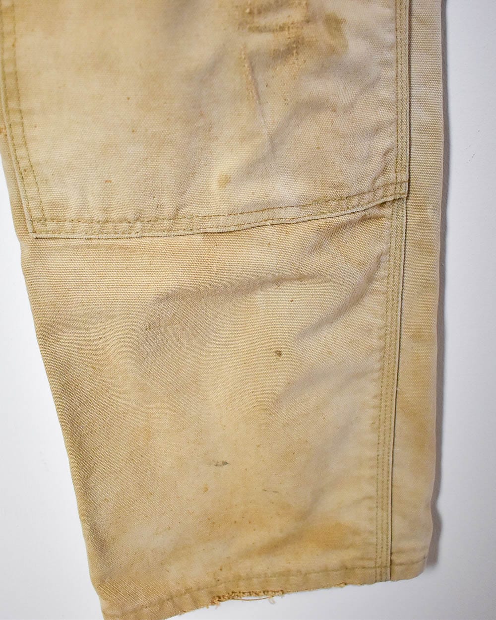 Neutral Carhartt Distressed Double Knee Carpenter Jeans - W32 L30