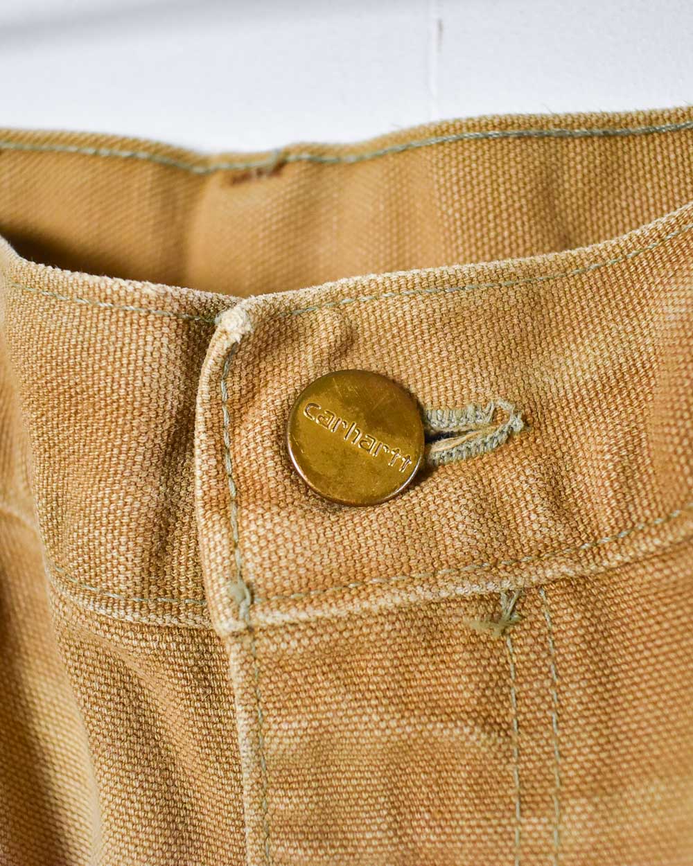 Neutral Carhartt Distressed Double Knee Carpenter Jeans - W32 L30