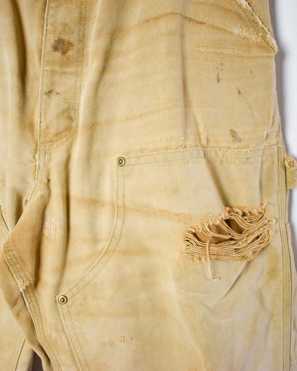 Neutral Carhartt Distressed Double Knee Carpenter Jeans - W32 L30
