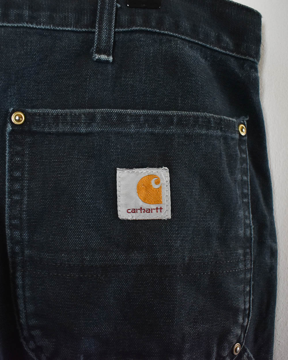 Black Carhartt Double Knee Carpenter Jeans - W34 L34