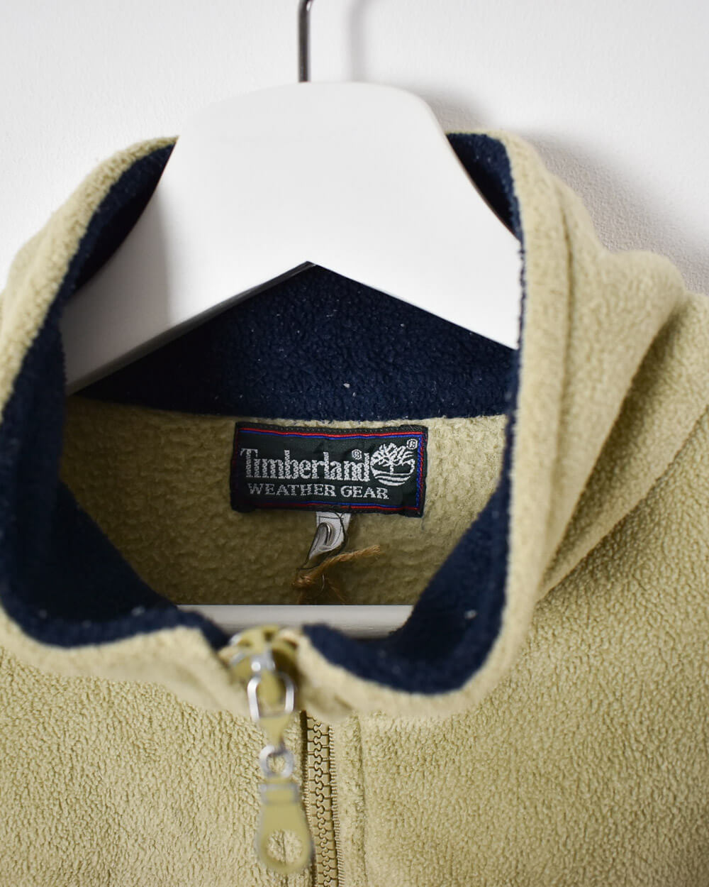 Khaki Timberland Zip-Through Sweatshirt - Large