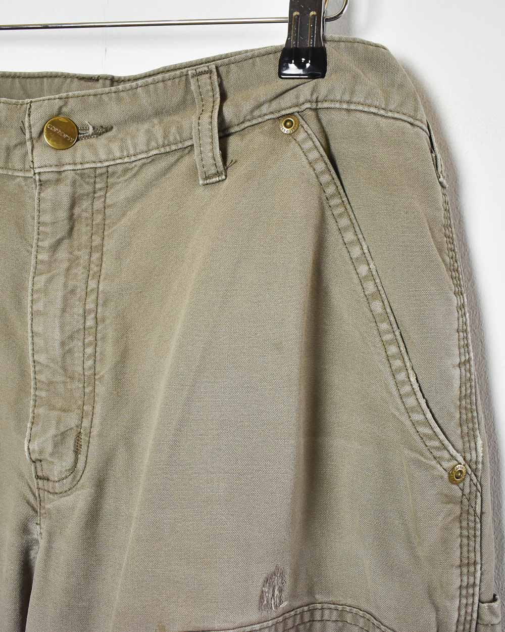Neutral Carhartt Double Knee Carpenter Cargo Jeans - W32 L30