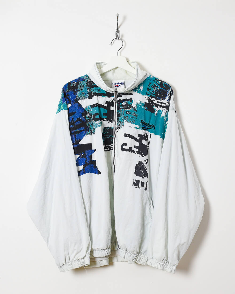 White Reebok Windbreaker Jacket - Large