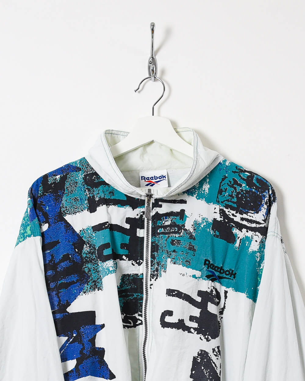 White Reebok Windbreaker Jacket - Large