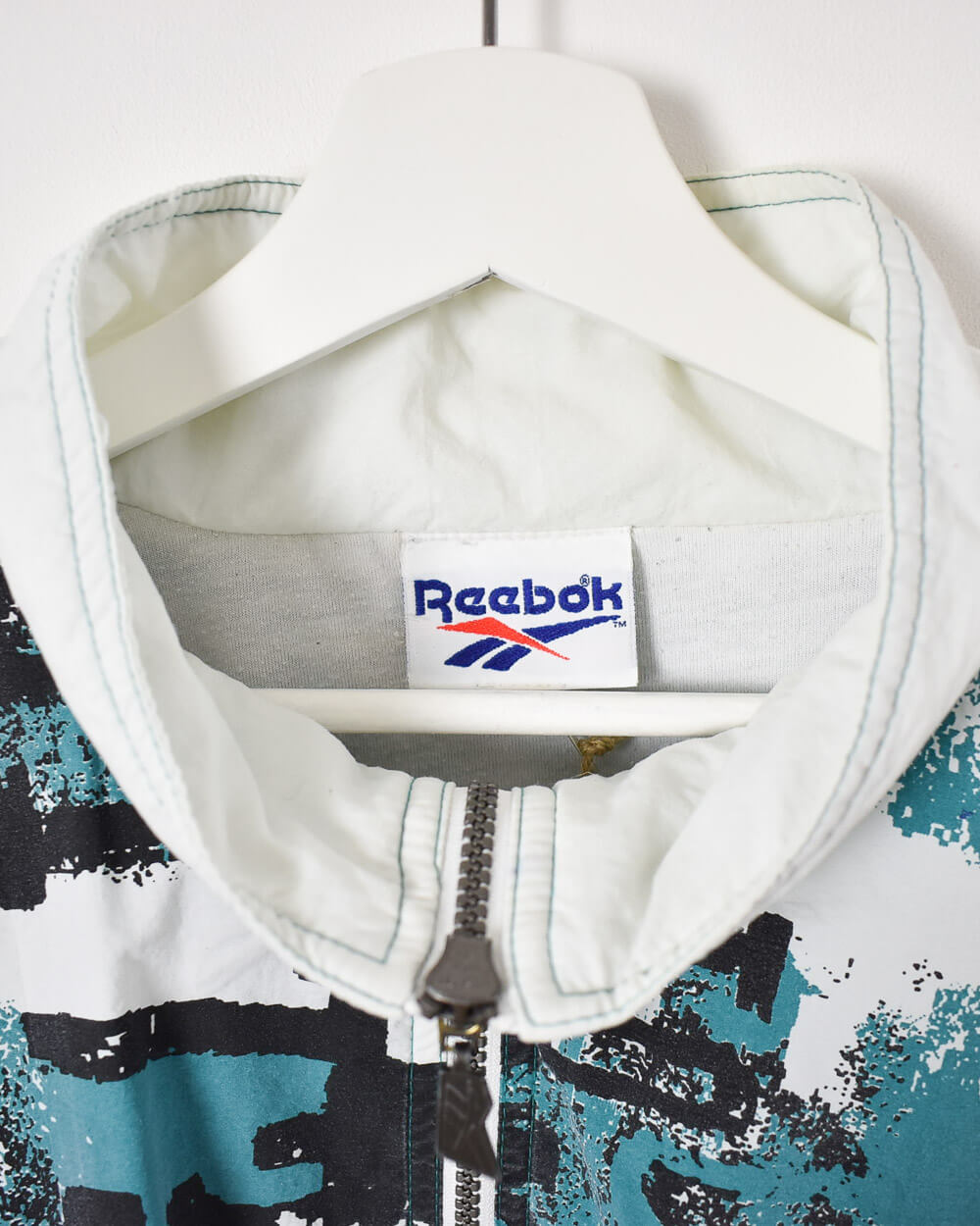 White Reebok Windbreaker Jacket - Large