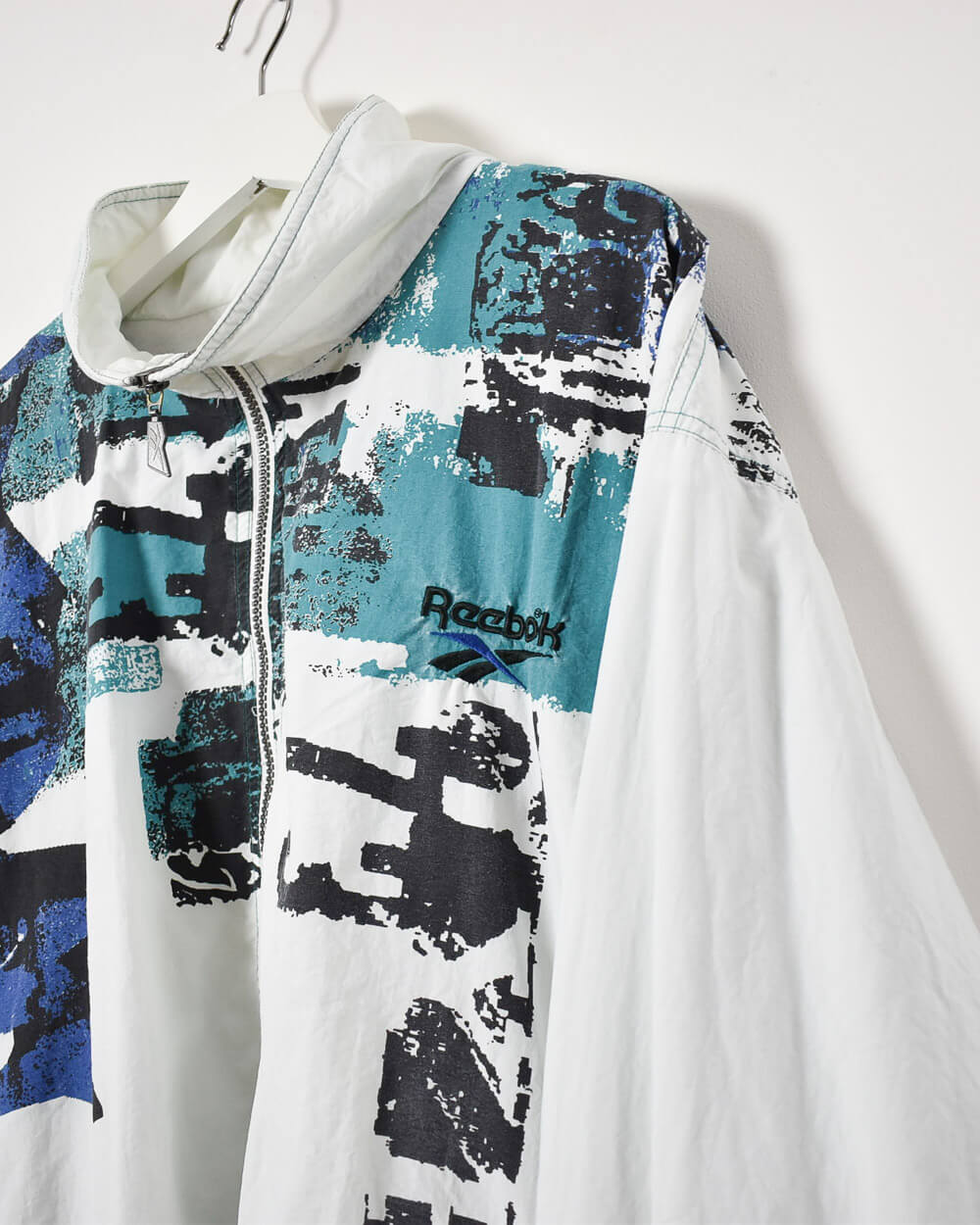 White Reebok Windbreaker Jacket - Large