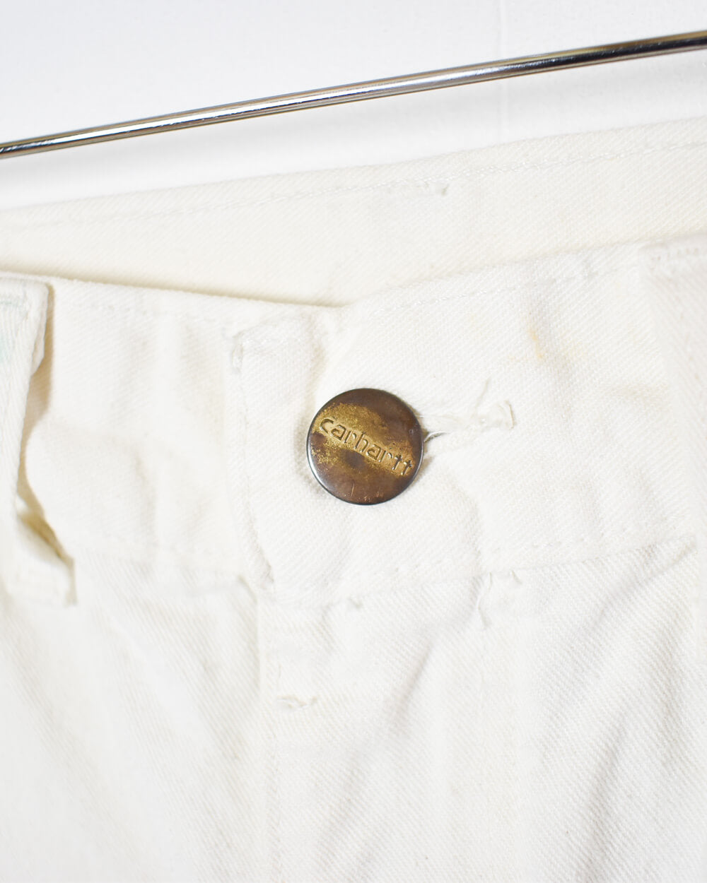 White Carhartt Women's Carpenter Jeans - W26 L28