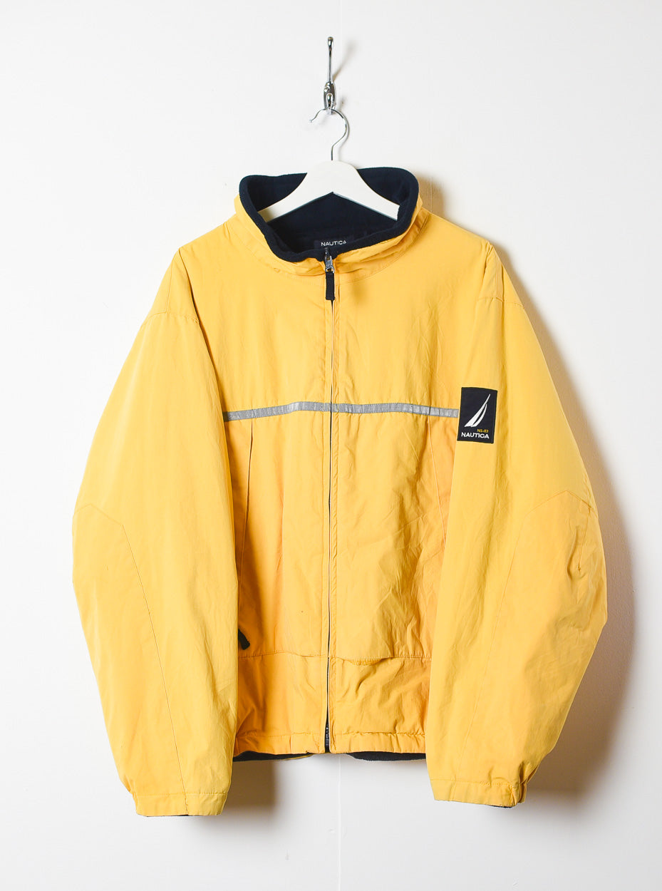 Yellow Nautica Reversible Fleece Jacket - X-Large