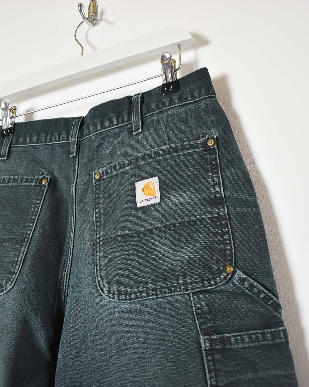 Black Carhartt Heavyweight Double Knee Carpenter Jeans - W32 L35