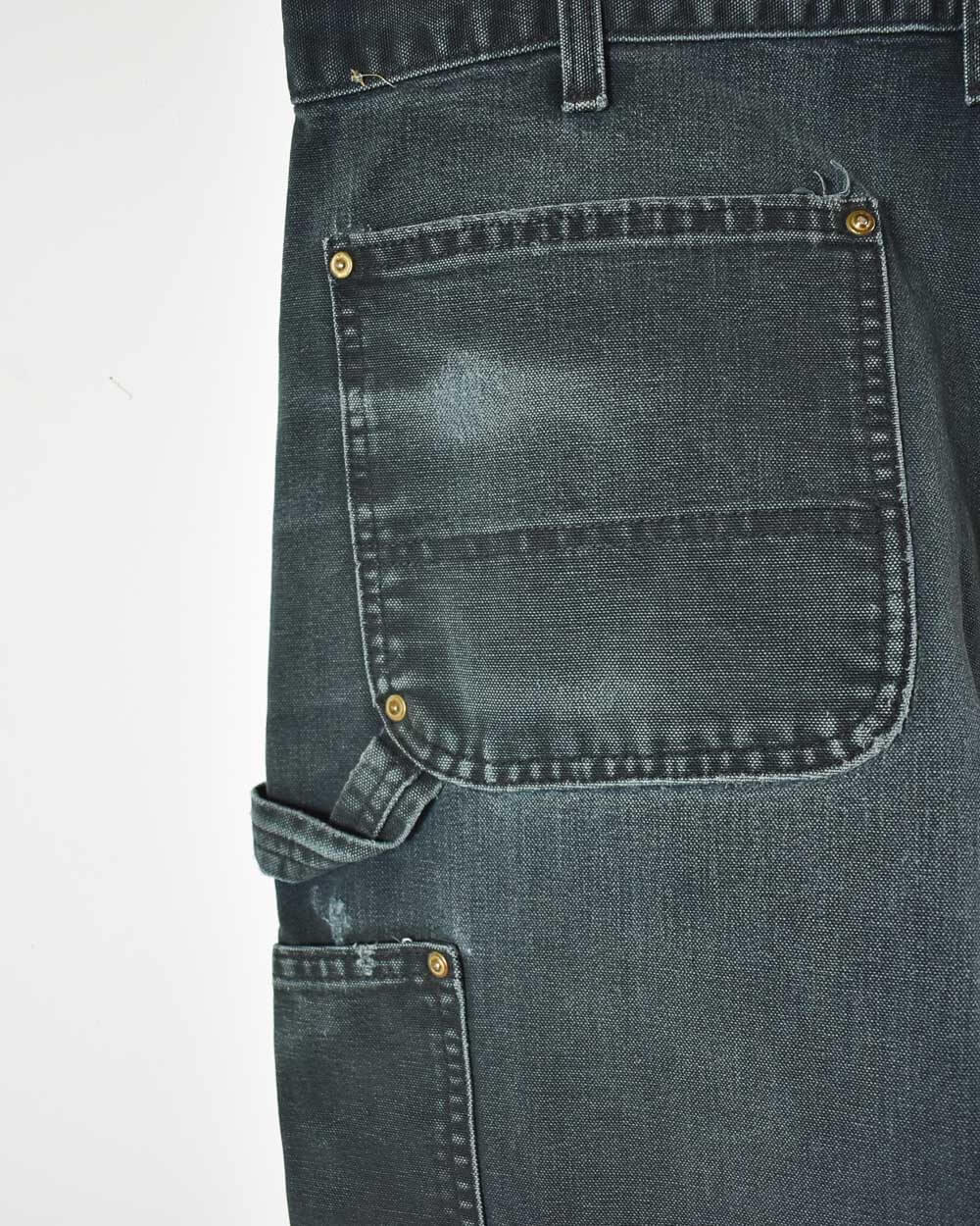 Black Carhartt Heavyweight Double Knee Carpenter Jeans - W32 L35