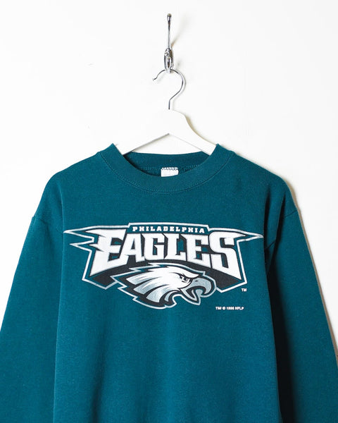 Vintage 90s Green Logo 7 Philadelphia Eagles Sweatshirt - Large