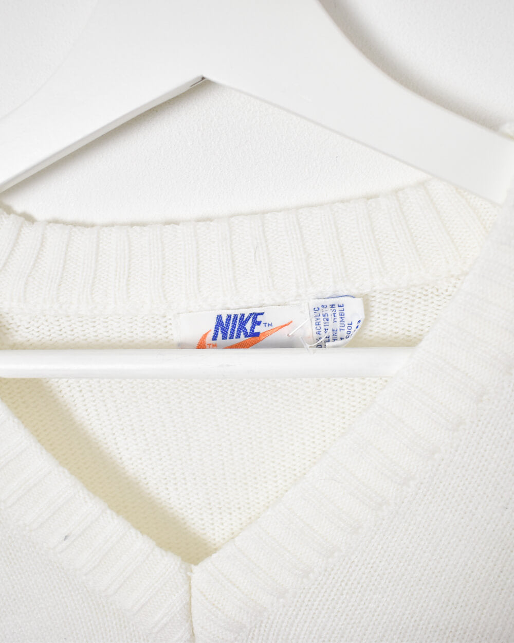 White Nike 70s Knitted Sweatshirt - Medium