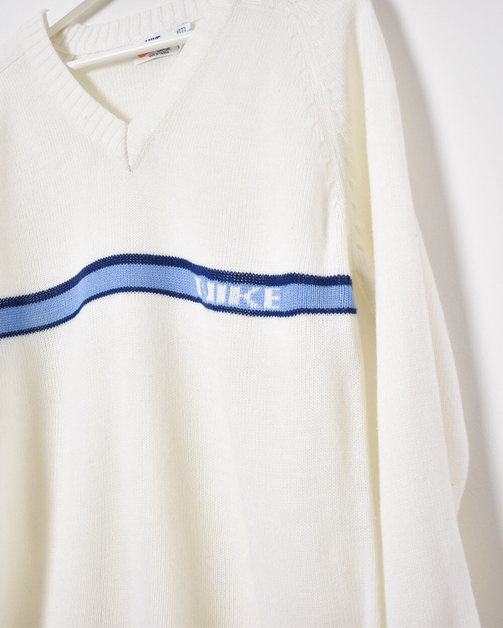 White Nike 70s Knitted Sweatshirt - Medium