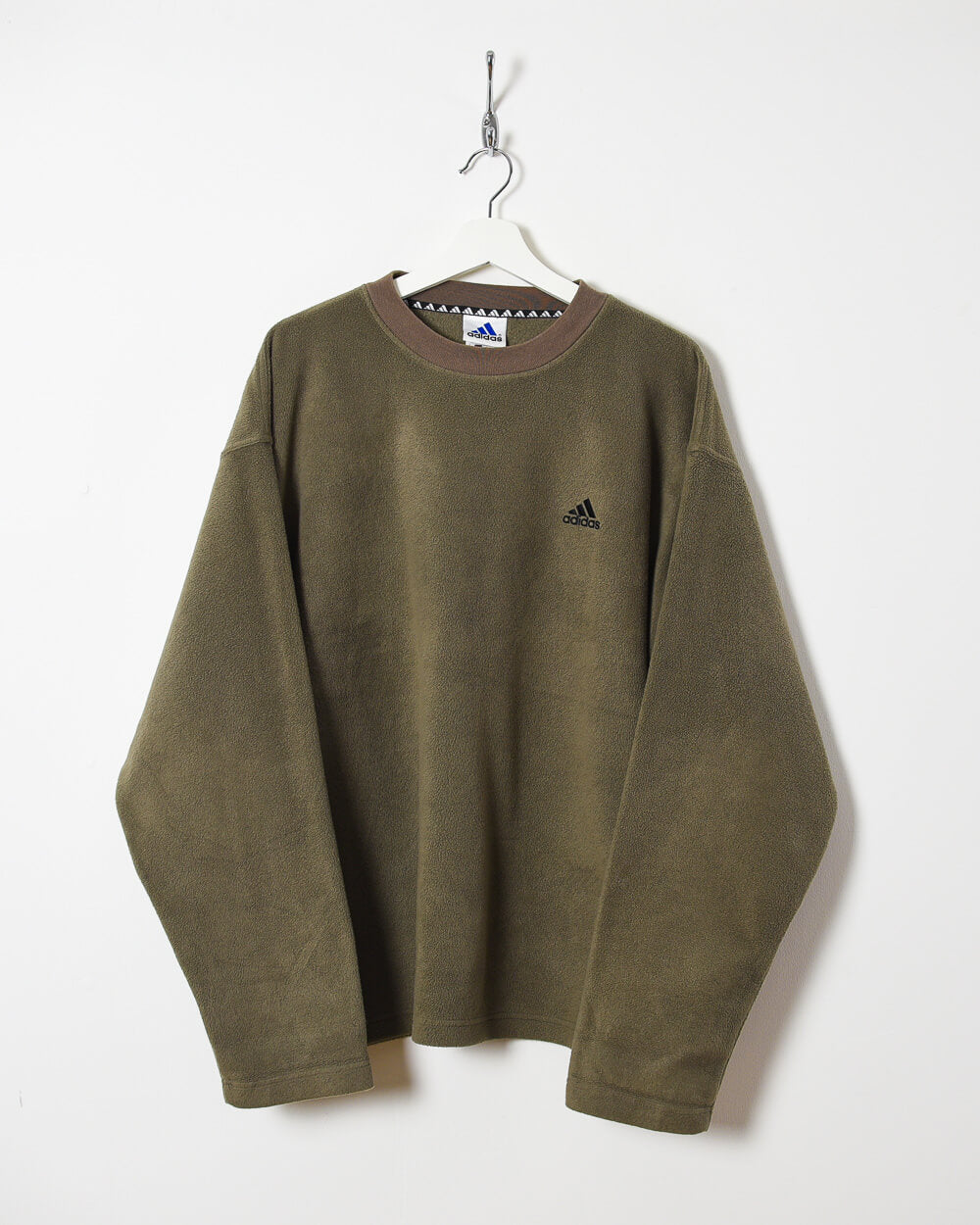 Brown Adidas Pullover Fleece - Large