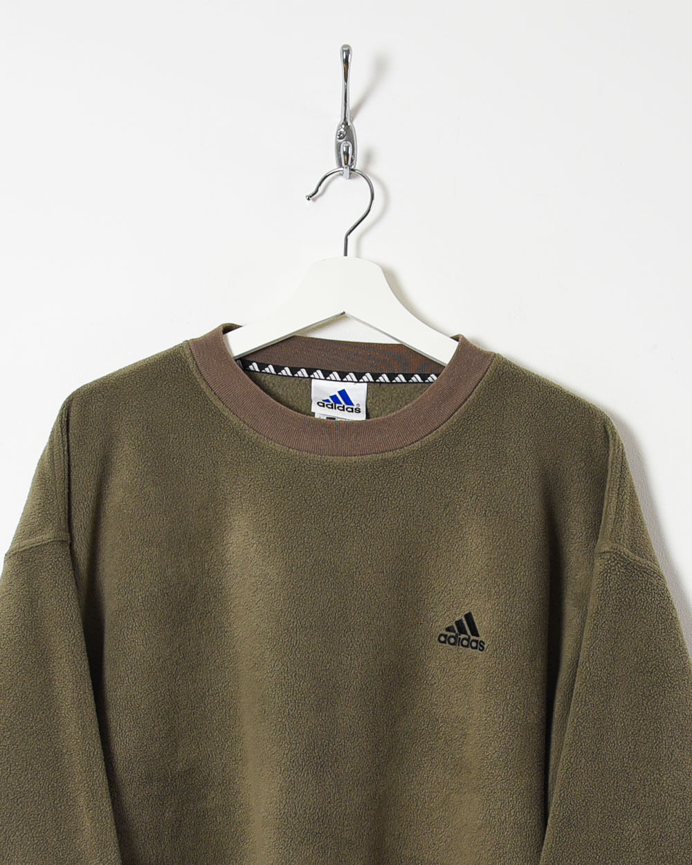 Brown Adidas Pullover Fleece - Large