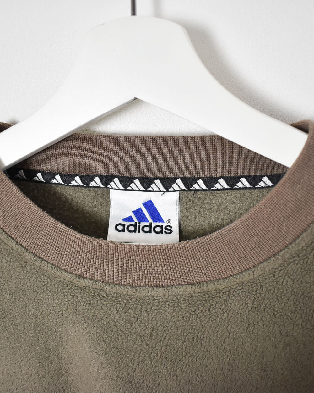 Brown Adidas Pullover Fleece - Large