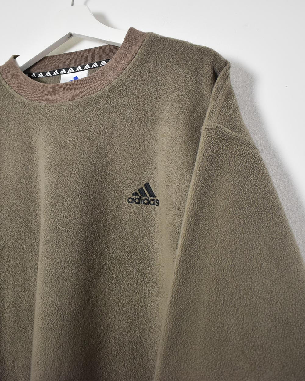 Brown Adidas Pullover Fleece - Large