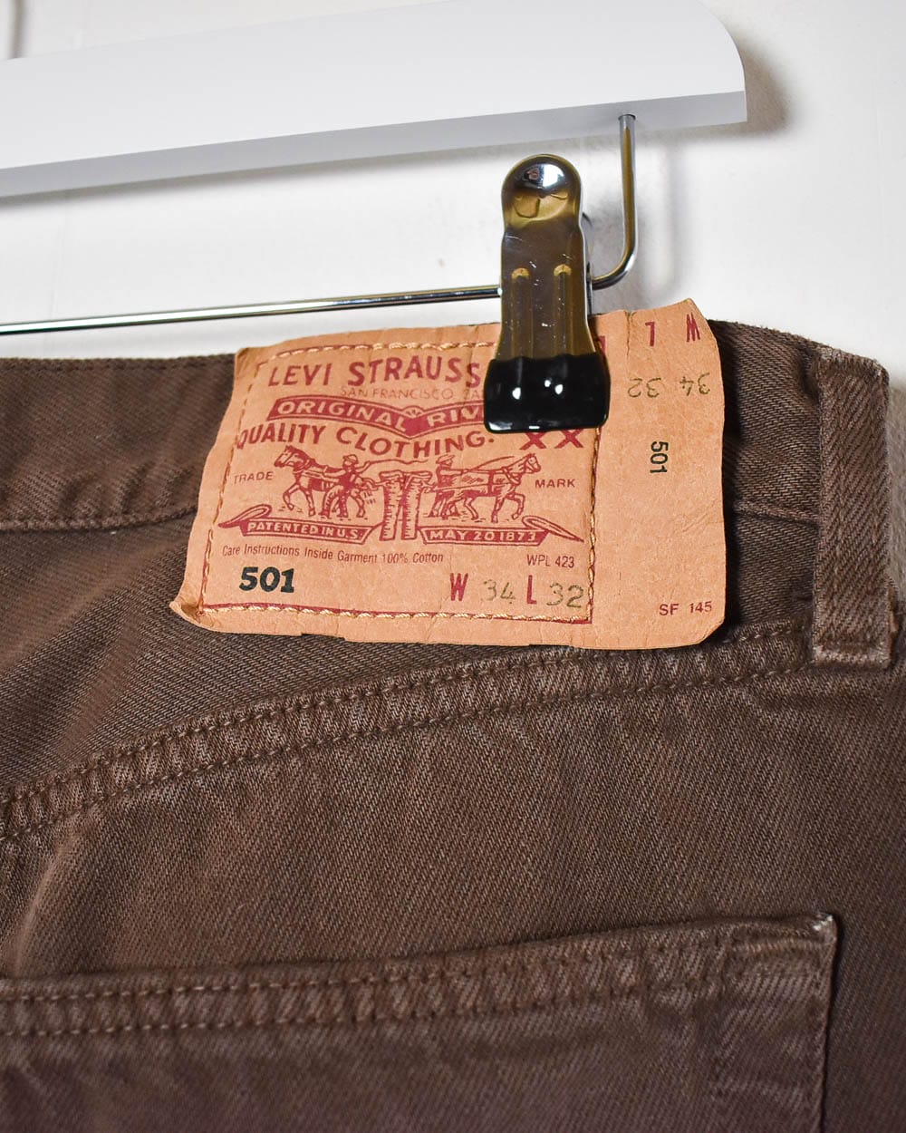Brown Levi's 501 Jeans - W34 L32
