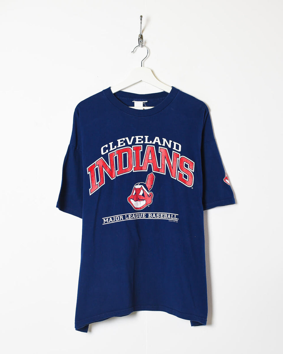 Vintage 1990s Mossimo Cleveland Indians Hard Ball Graphic T-shirt