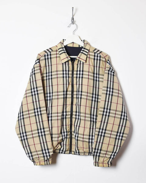 Vintage 00s Neutral Burberry London Reversible Jacket - Small Cotton