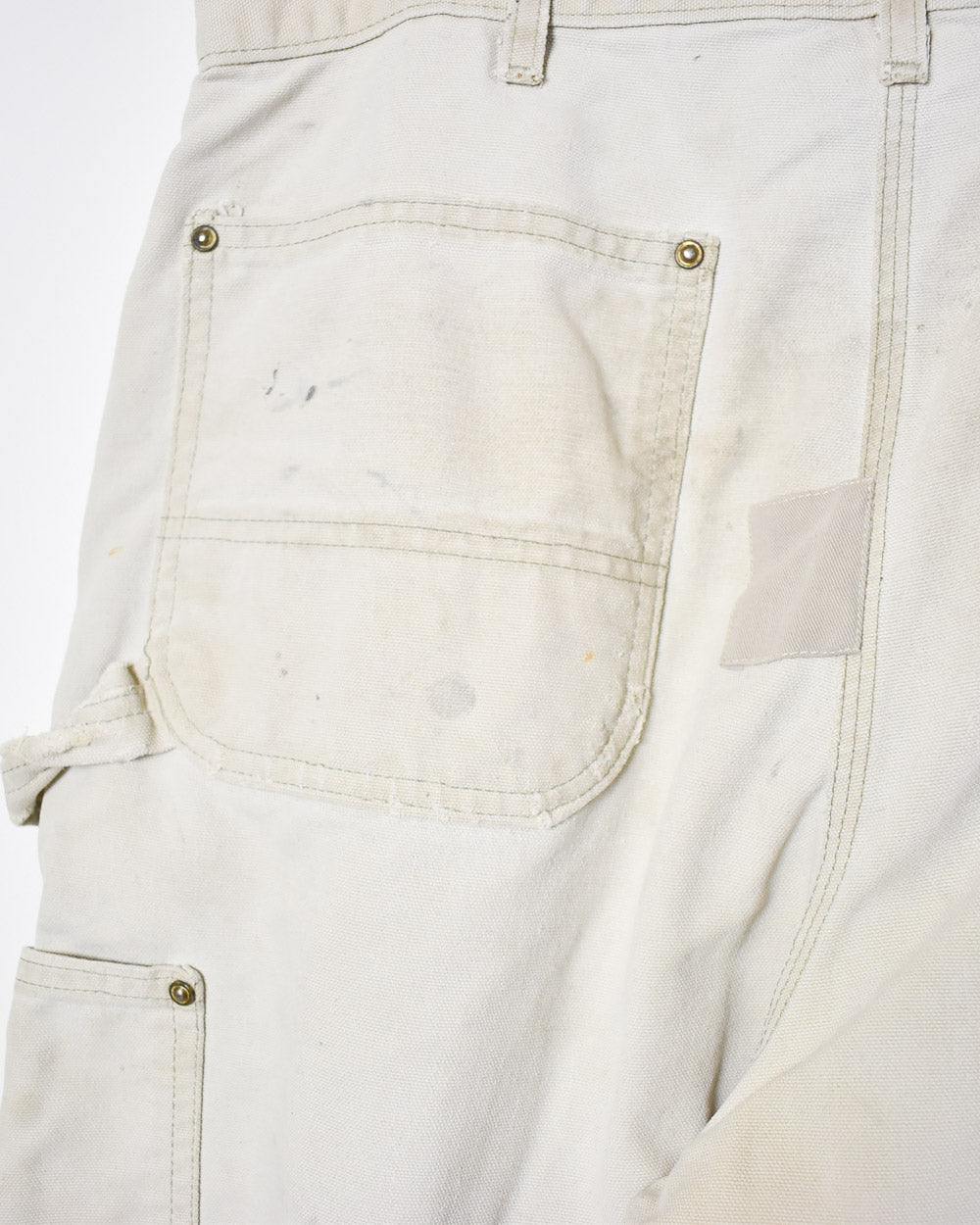 Neutral Carhartt Distressed Double Knee Carpenter Jeans - W32 L34