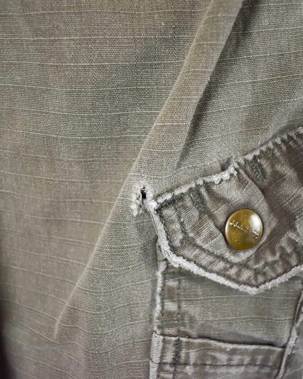 Khaki Carhartt Distressed Double Knee Carpenter Cargo Jeans - W32 L30