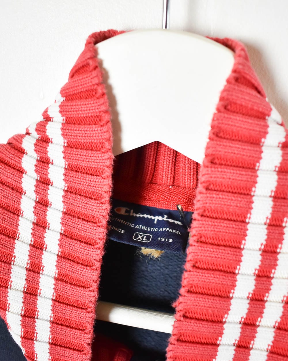 Navy Champion Zip-Through Sweatshirt - Medium