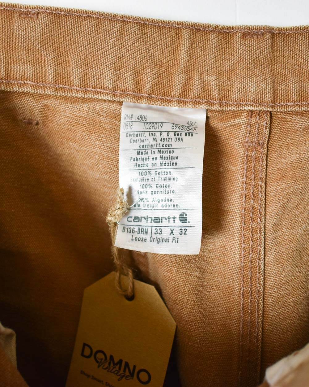 Neutral Carhartt Heavyweight Double Knee Jeans - W34 L32