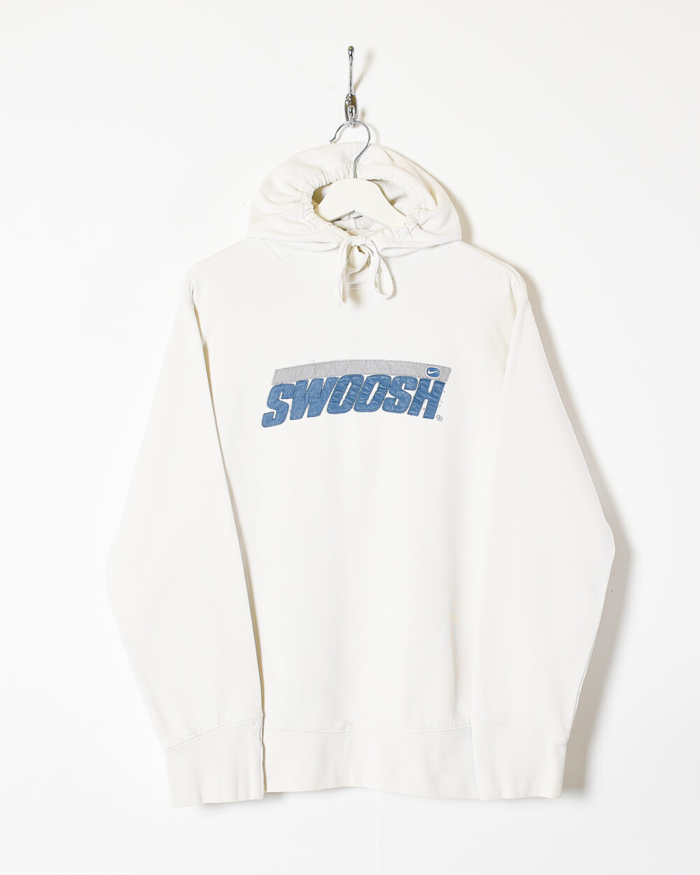 White Nike Swoosh Hoodie - Medium