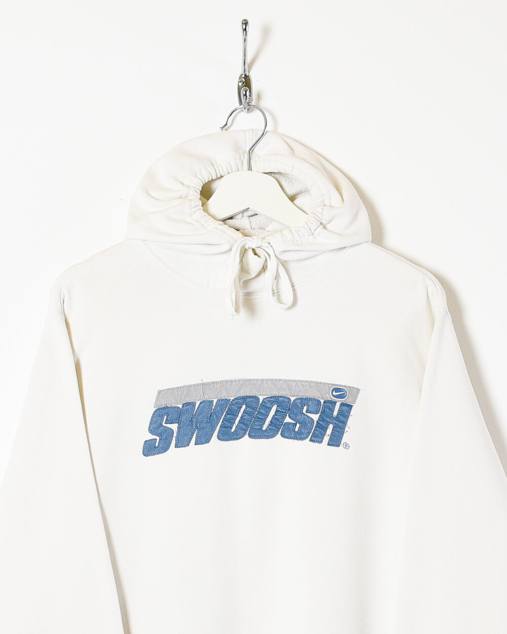 White Nike Swoosh Hoodie - Medium