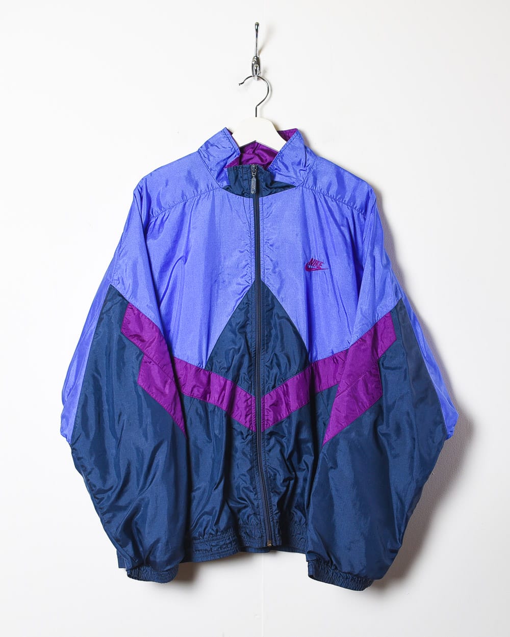 Vintage 90s Purple Nike Windbreaker Jacket - Large Nylon 