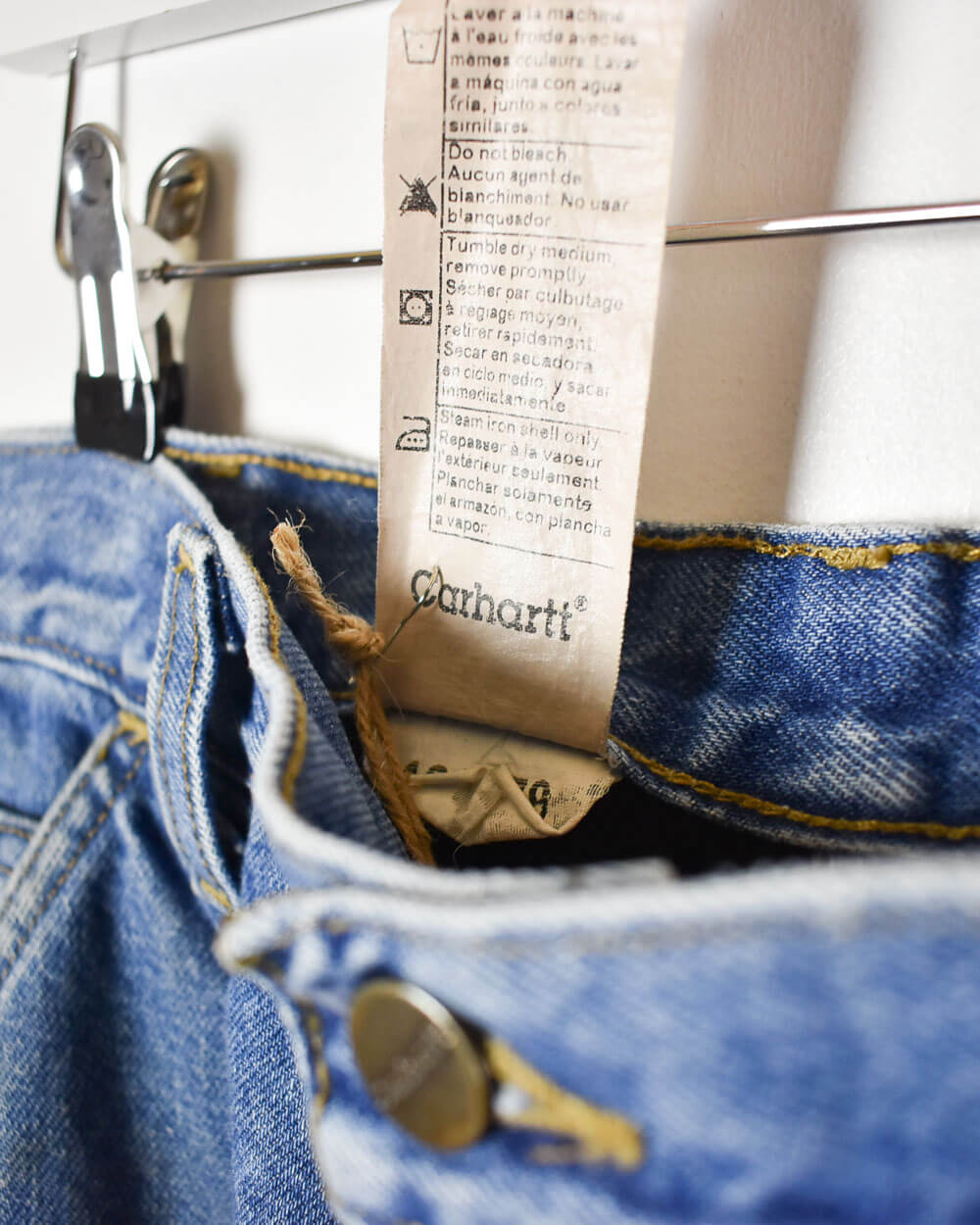 Blue Carhartt Fleece Lined Jeans - W33 L32