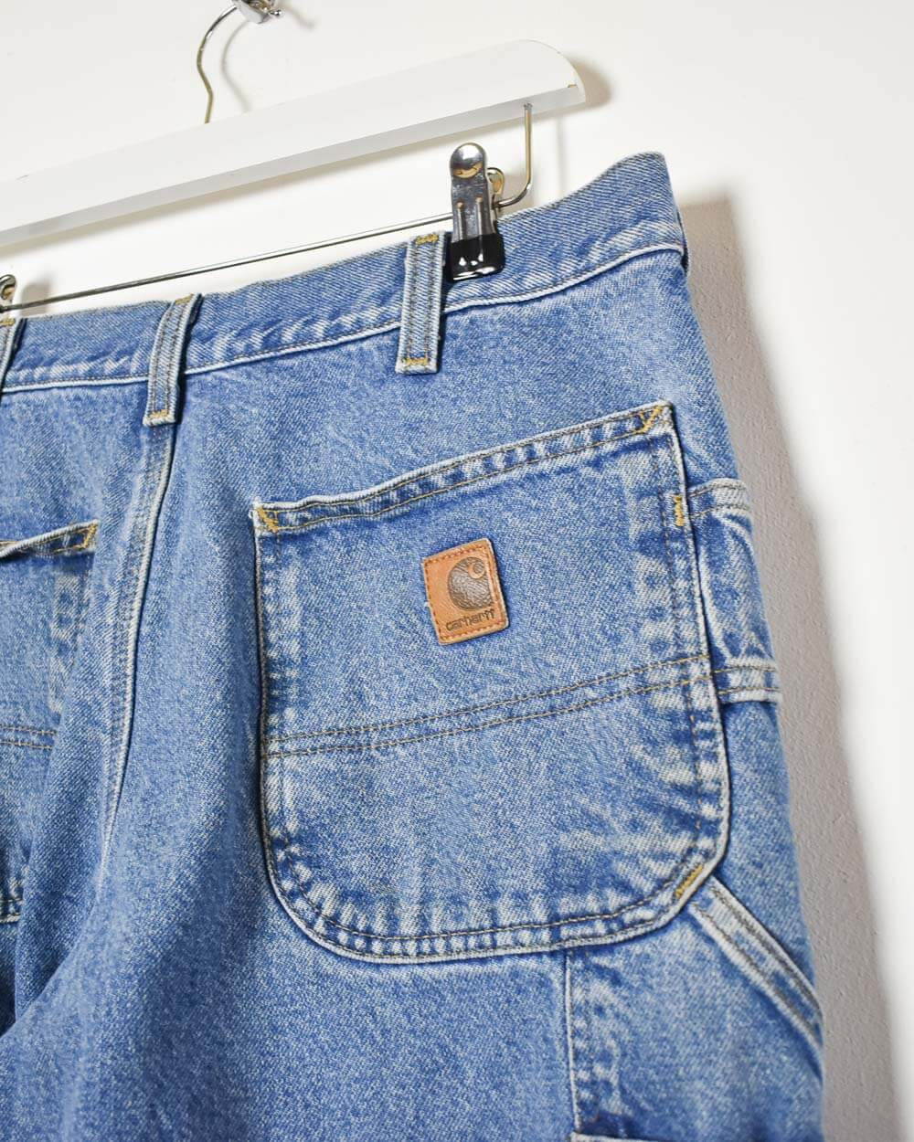 Blue Carhartt Fleece Lined Jeans - W33 L32