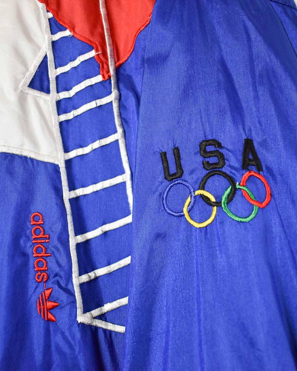 Blue Adidas USA Olympics Shell Jacket - X-Large