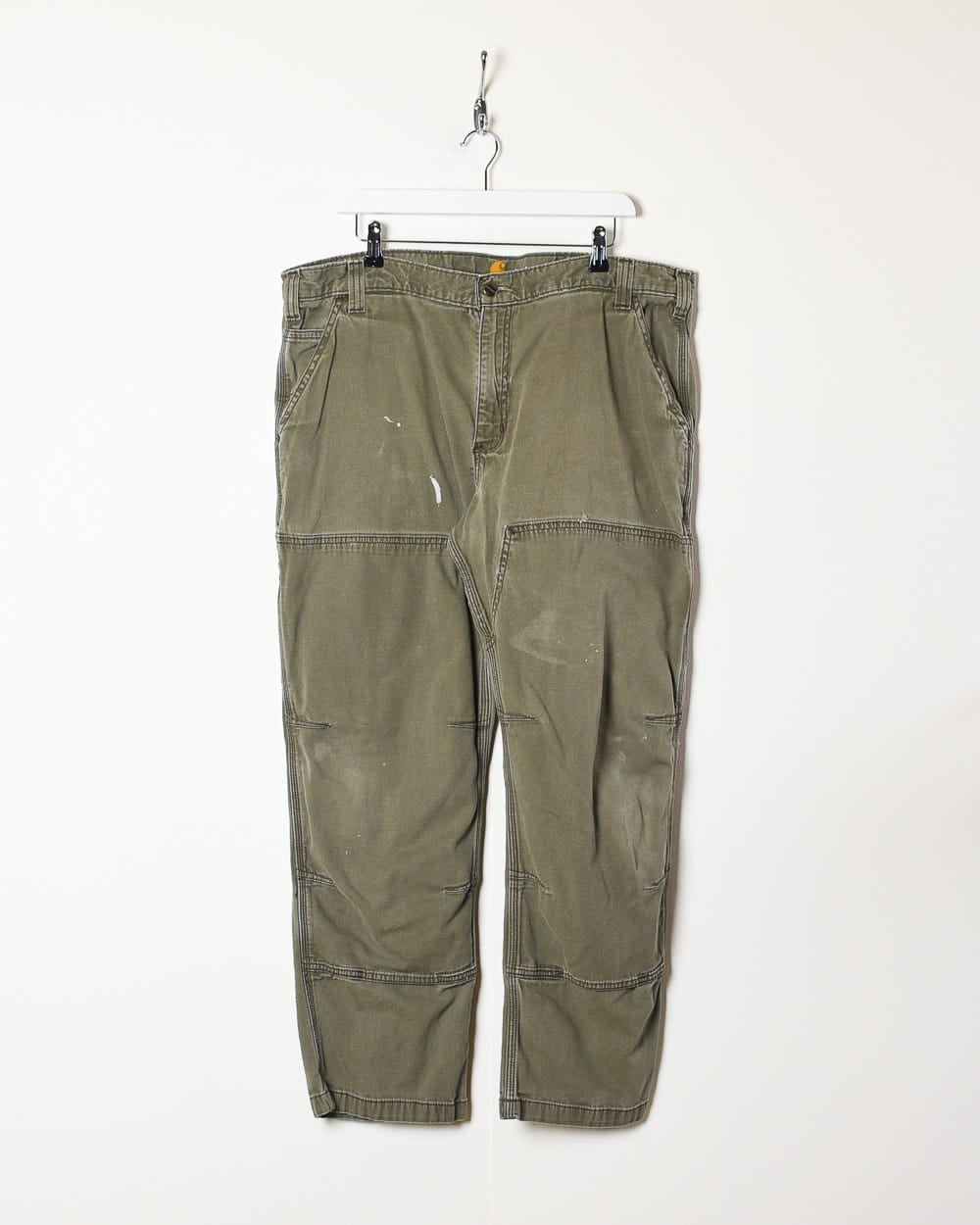 Khaki Carhartt Double Knee Carpenter Jeans - W40 L30