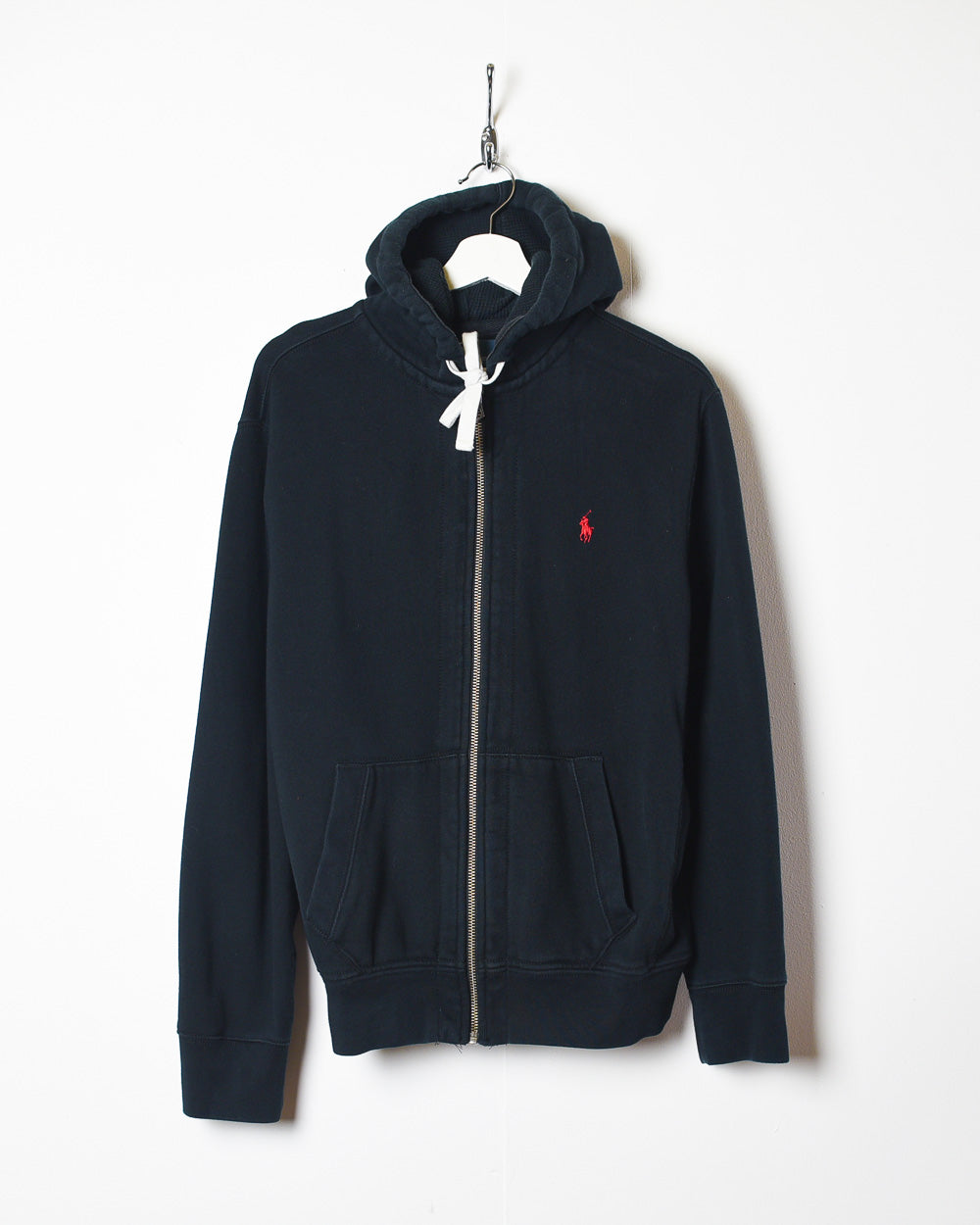 Black Polo Ralph Lauren Zip-Through Hoodie - Medium